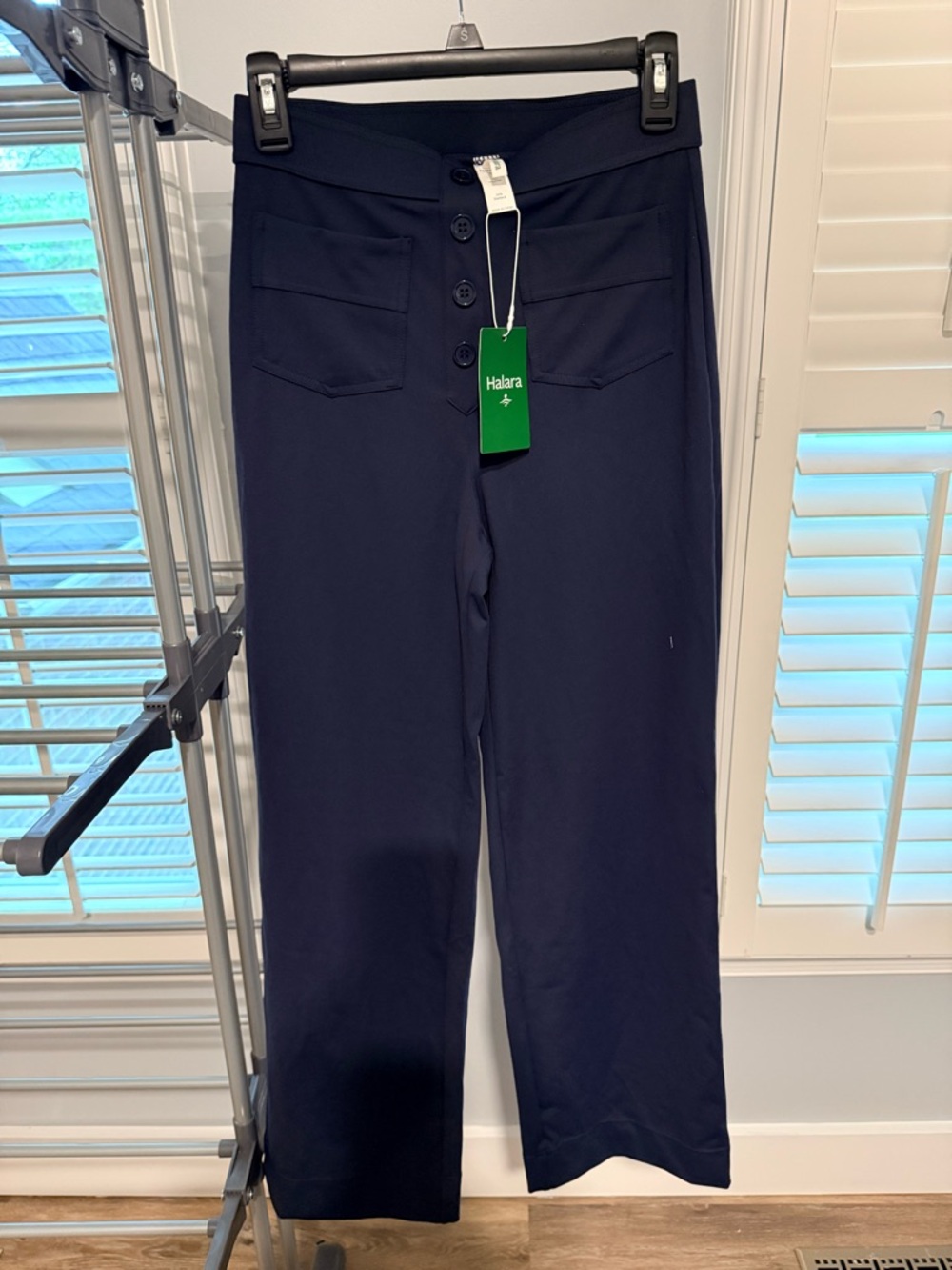HALARA Navy Casual Wide Leg Pants